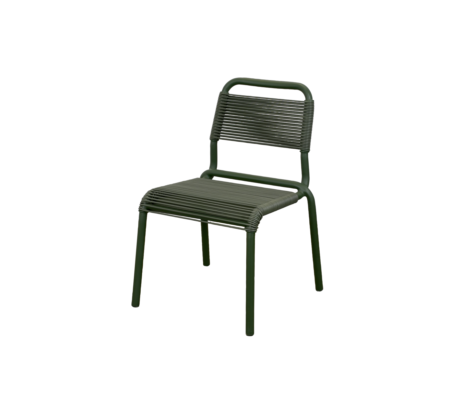 Dark green chair with a simple design.