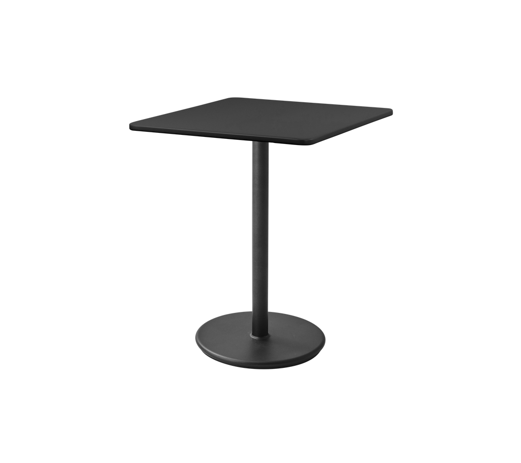 Simple black table with a minimalist design.
