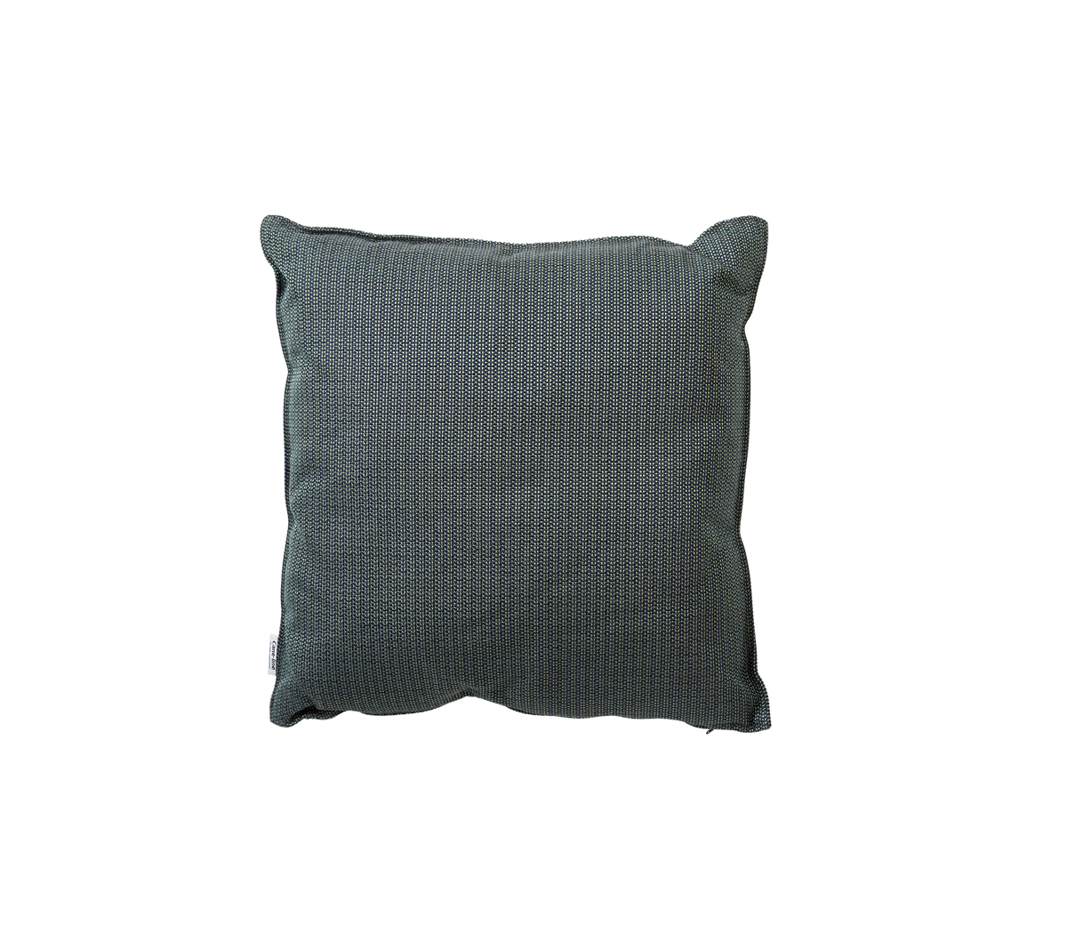 Textured square pillow in a muted green shade, featuring a simple and modern design suitable for various decor styles.