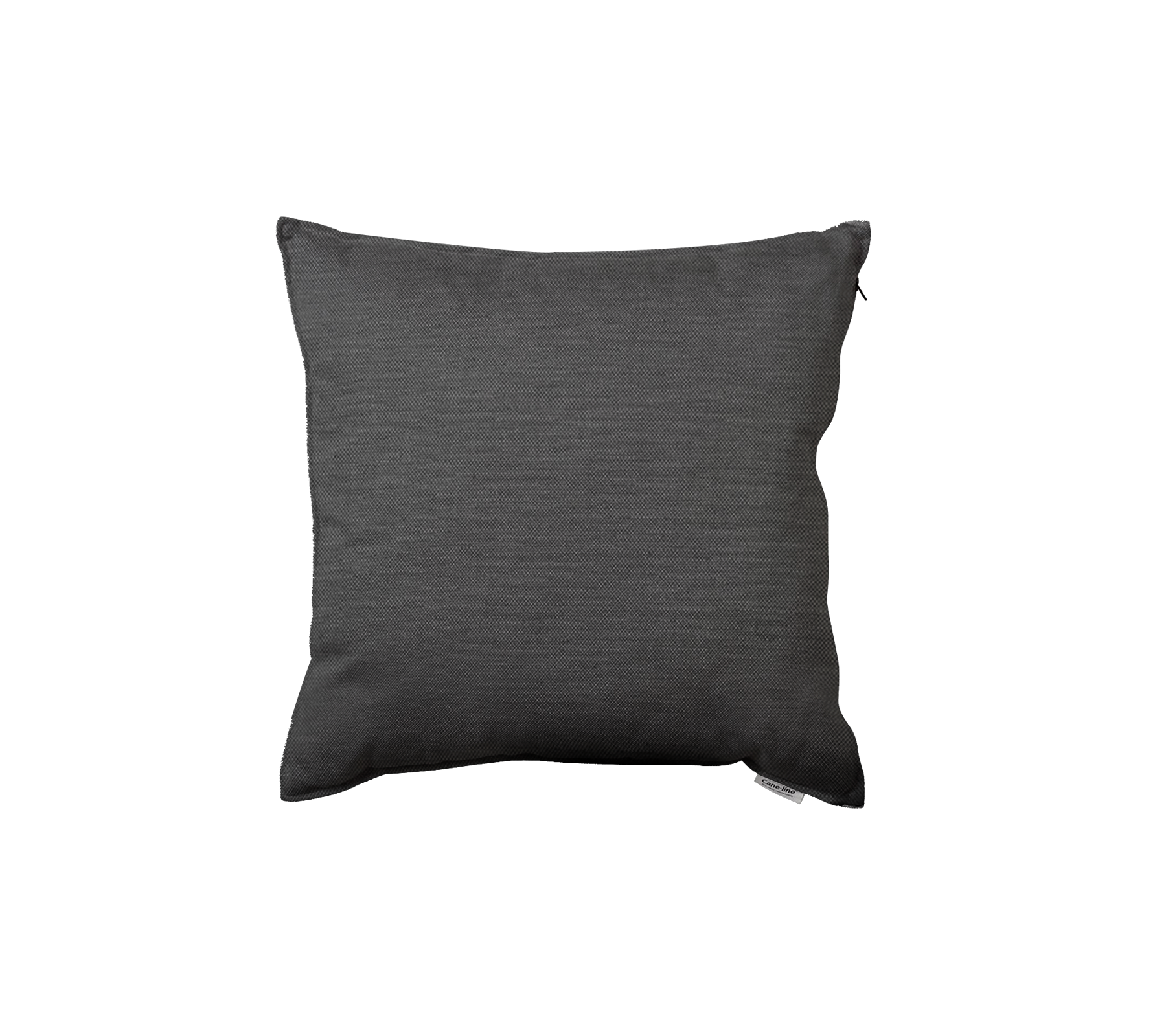 Gray decorative pillow featuring a textured fabric design, perfect for adding a touch of style and comfort to any setting.