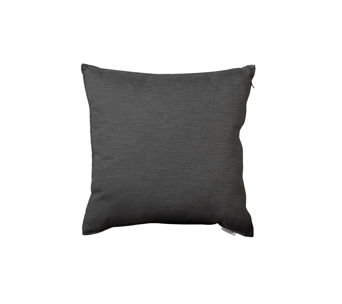 Gray decorative pillow featuring a textured fabric design, perfect for adding a touch of style and comfort to any setting.