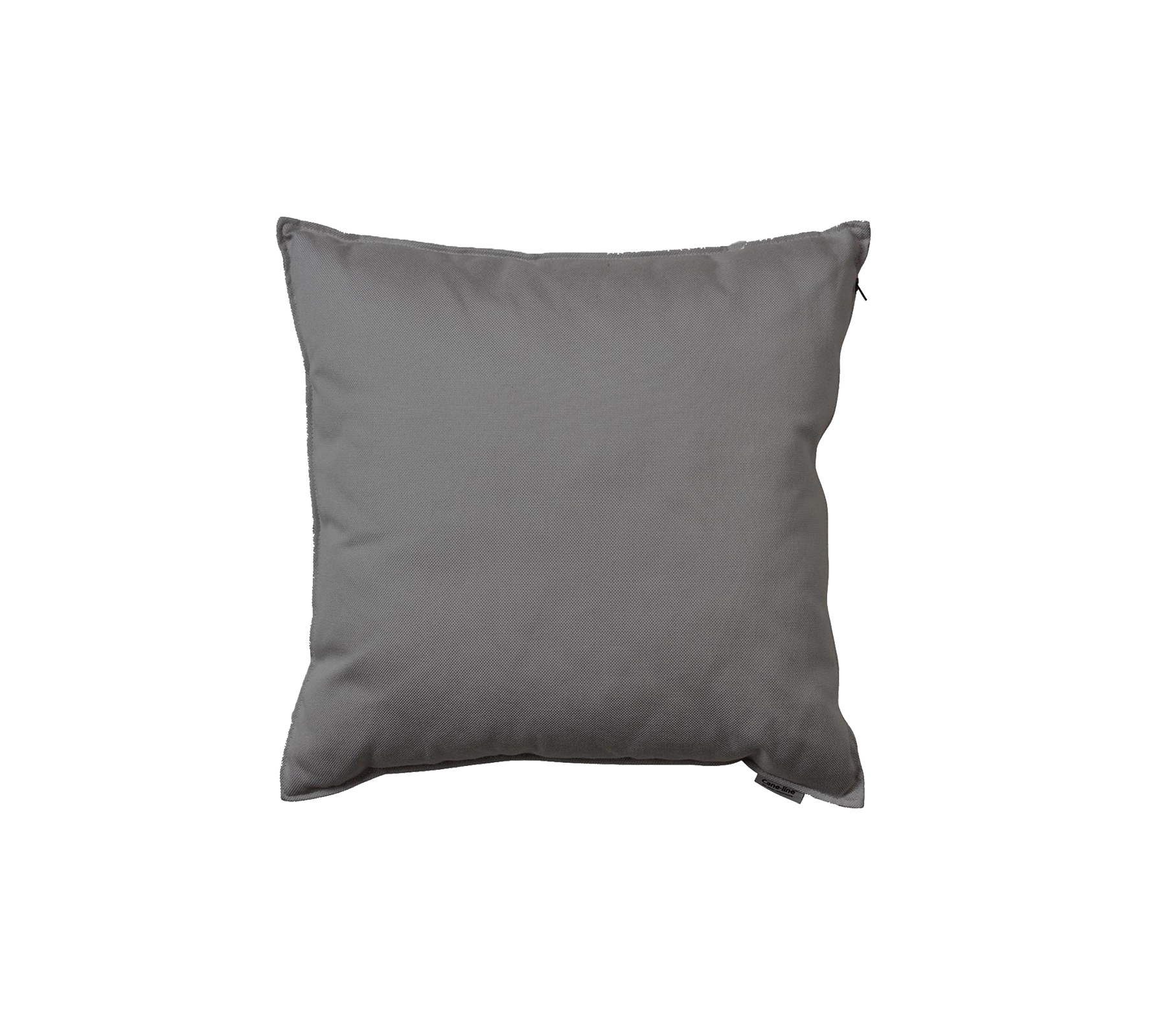 Gray cushion with a simple design, featuring a soft texture and square shape, ideal for adding comfort and style to any space.