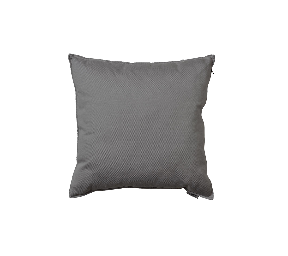 Gray cushion with a simple design, featuring a soft texture and square shape, ideal for adding comfort and style to any space.