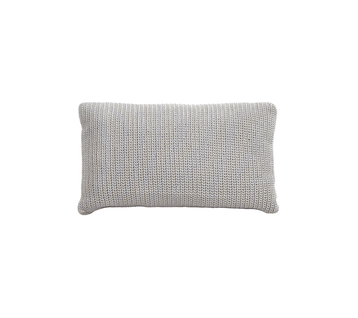 Textured rectangular cushion in a soft gray color, adding a touch of comfort and style to any space.