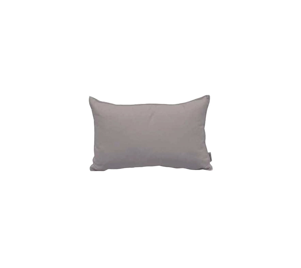 Soft, solid gray pillow with a smooth texture, featuring a rectangular shape suitable for decorative or functional use.