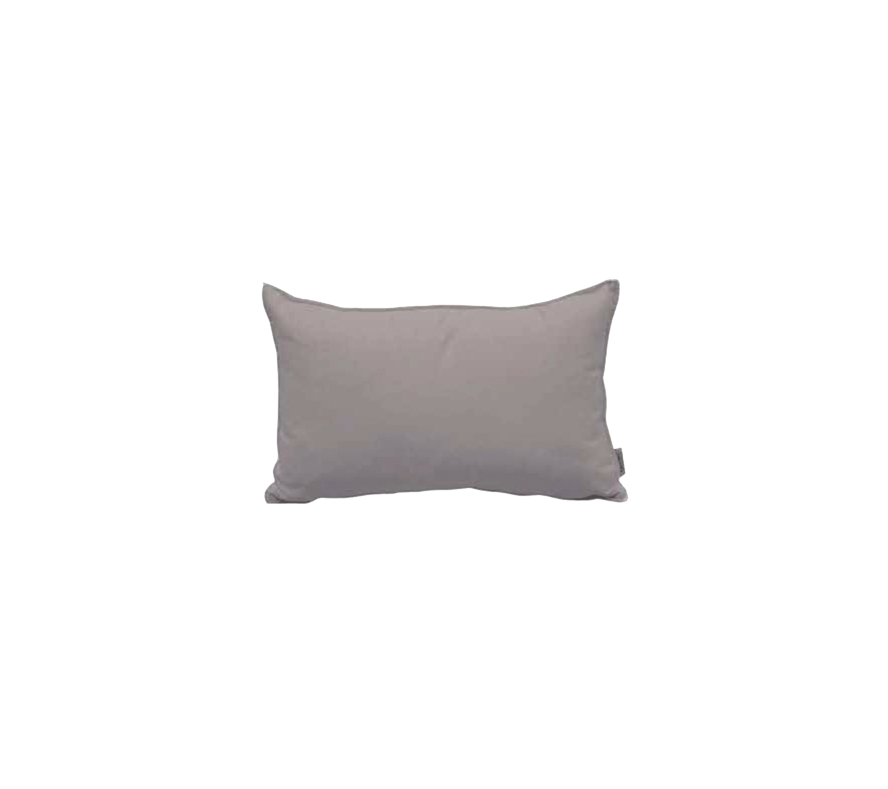 Soft, solid gray pillow with a smooth texture, featuring a rectangular shape suitable for decorative or functional use.