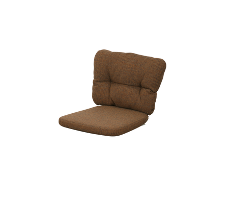 Comfortable brown cushion seat with a plush backrest, designed for relaxation and support. Ideal for casual seating arrangements.