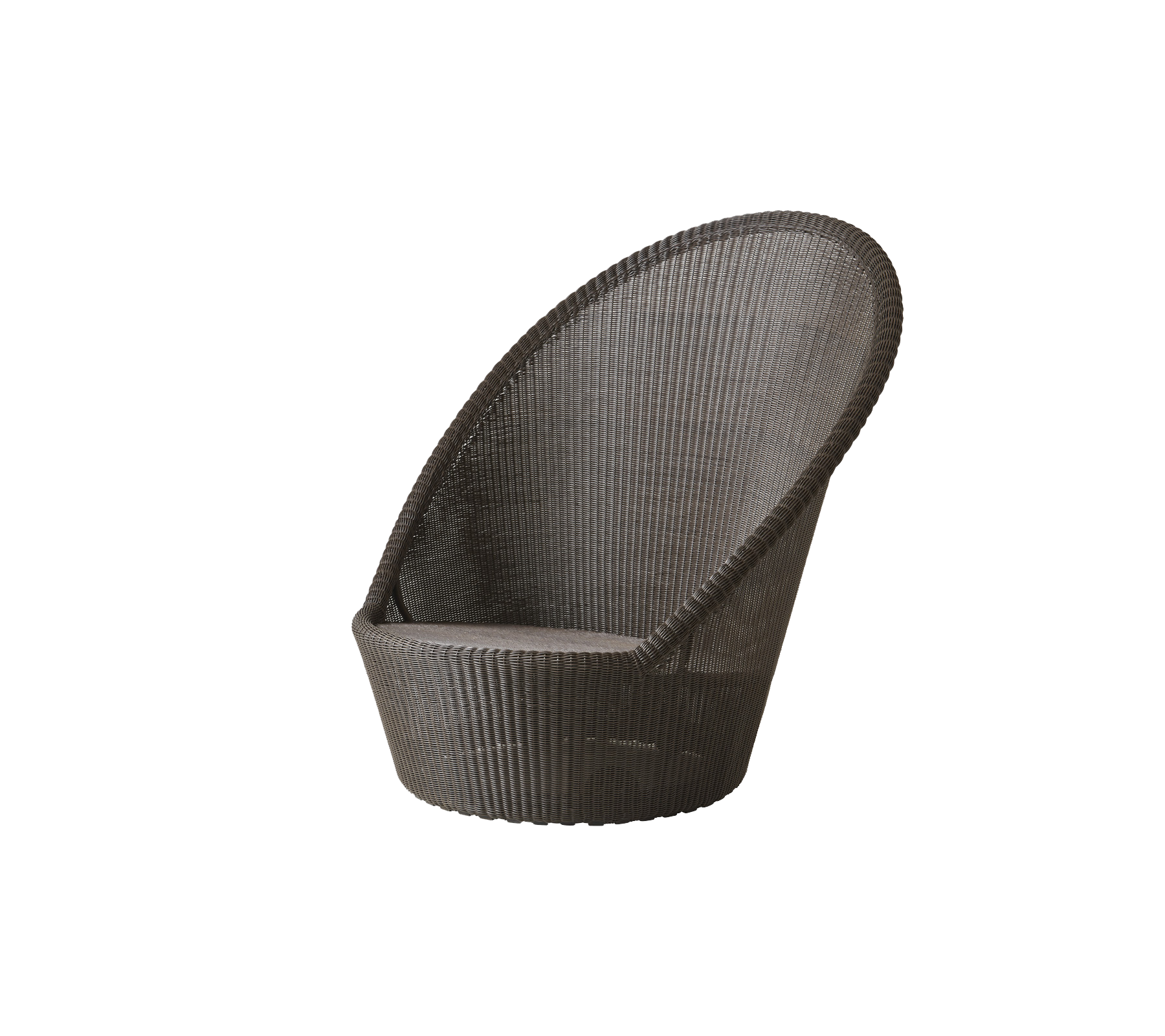 Stylish, modern chair with a curved back and textured design, suitable for various settings.