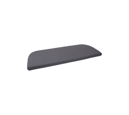 Grey foam cushion with a curved shape, designed for comfort and support. Suitable for various applications and furniture styles.