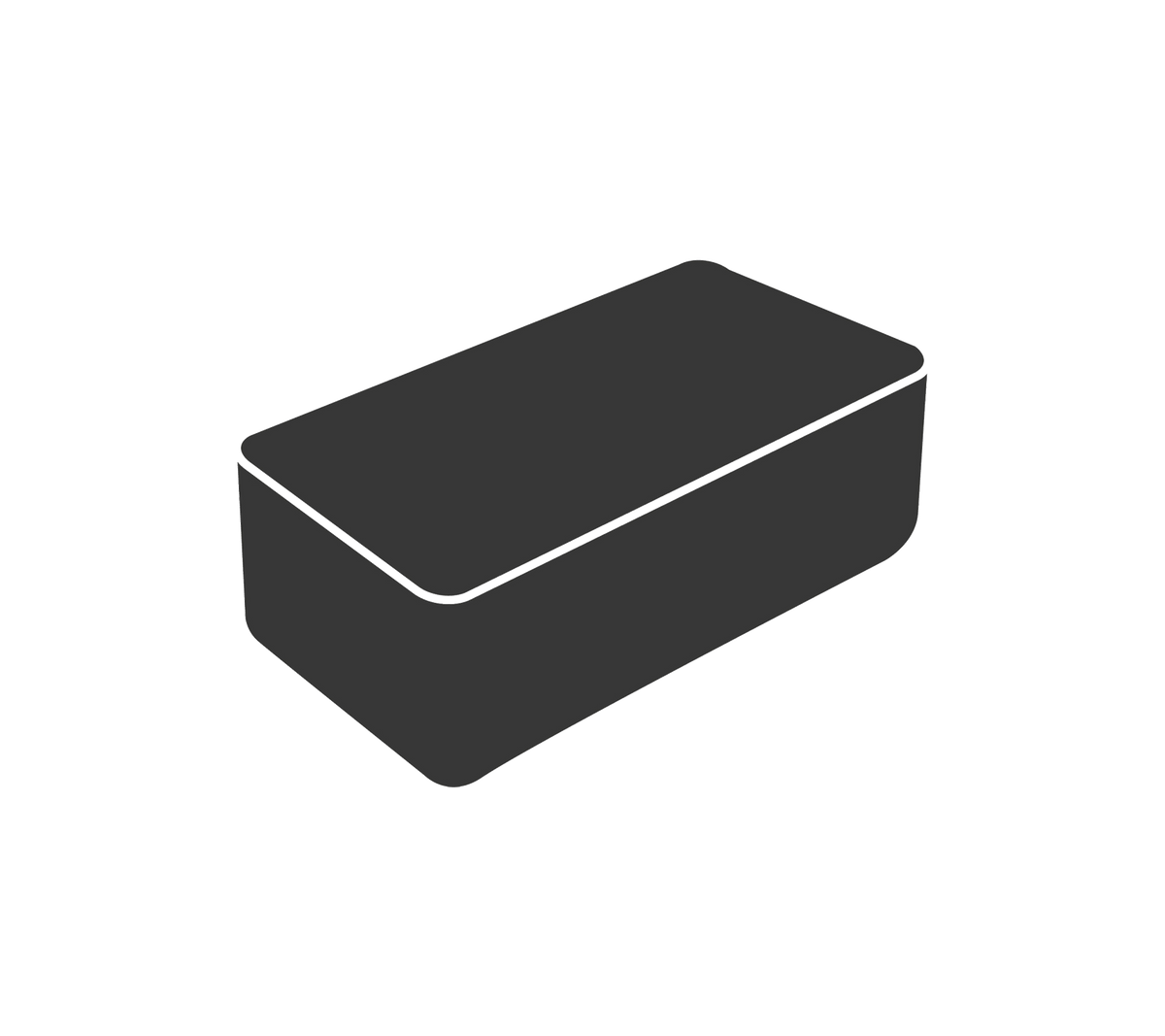 A simple rectangular storage box with a flat lid, designed for organizing and storing items efficiently.