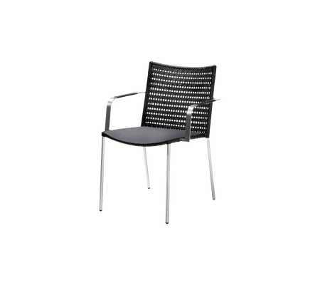 Straw dining chair w/armrest