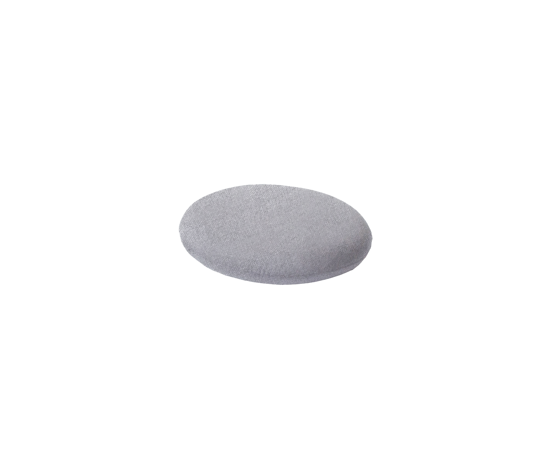 A smooth, oval-shaped gray object, resembling a soft pad or cushion, designed for various applications.