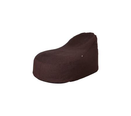 Stylish brown bean bag chair with a smooth, modern design, perfect for lounging and relaxation.