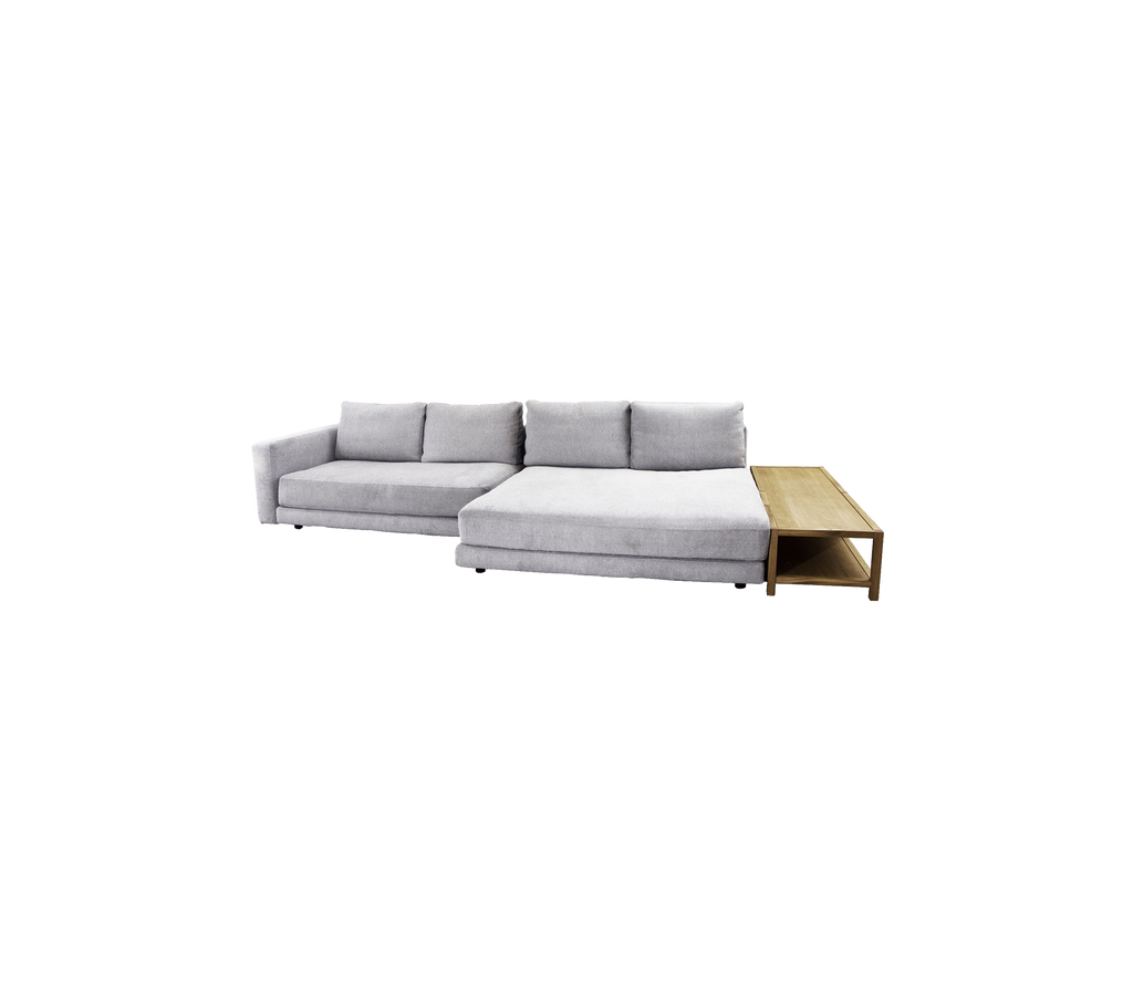 Scale 2-seater sofa left w/ double daybed, armrest & table (3)