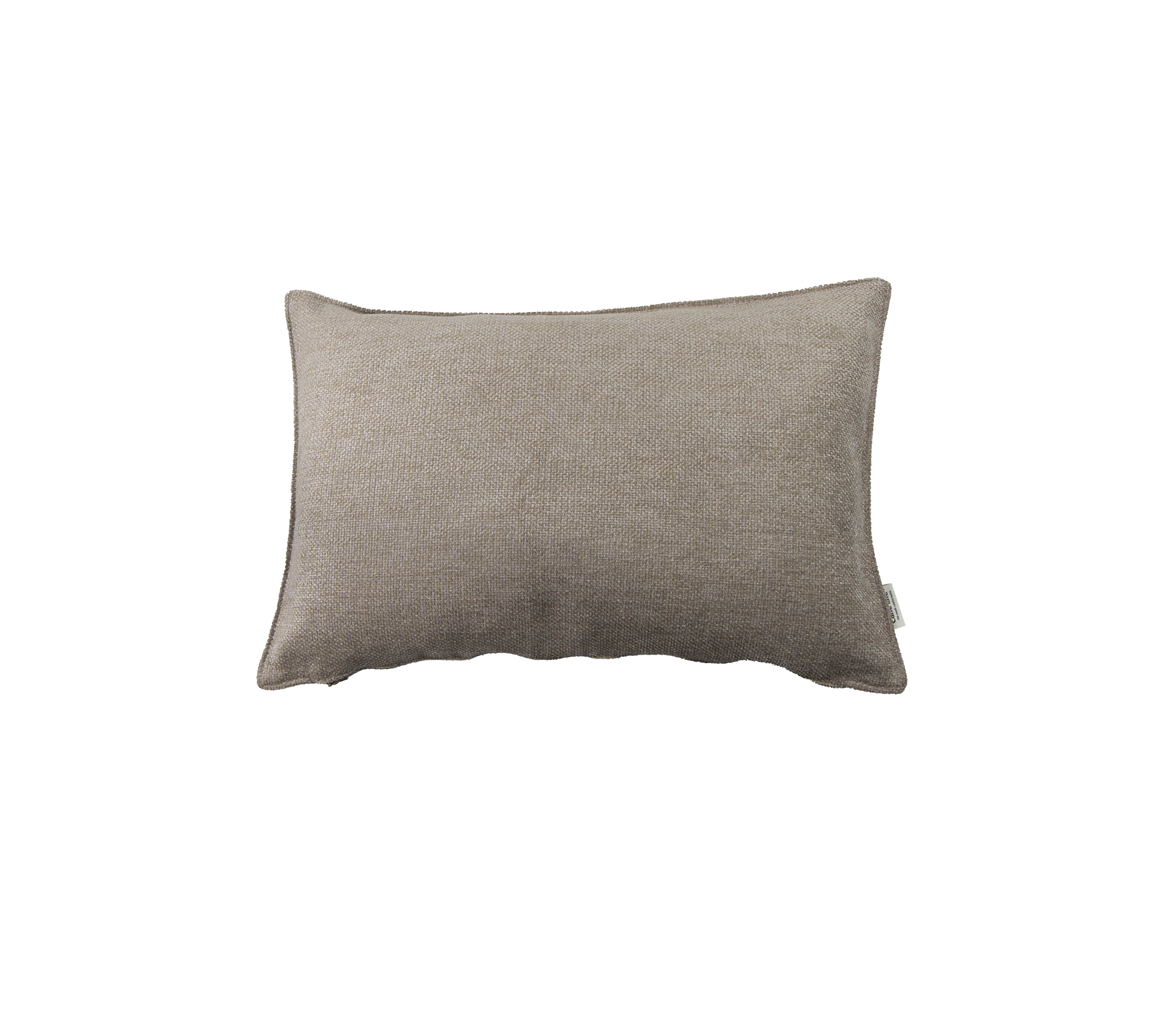 Rectangular pillow in a soft beige fabric, featuring a textured surface for added comfort and style.