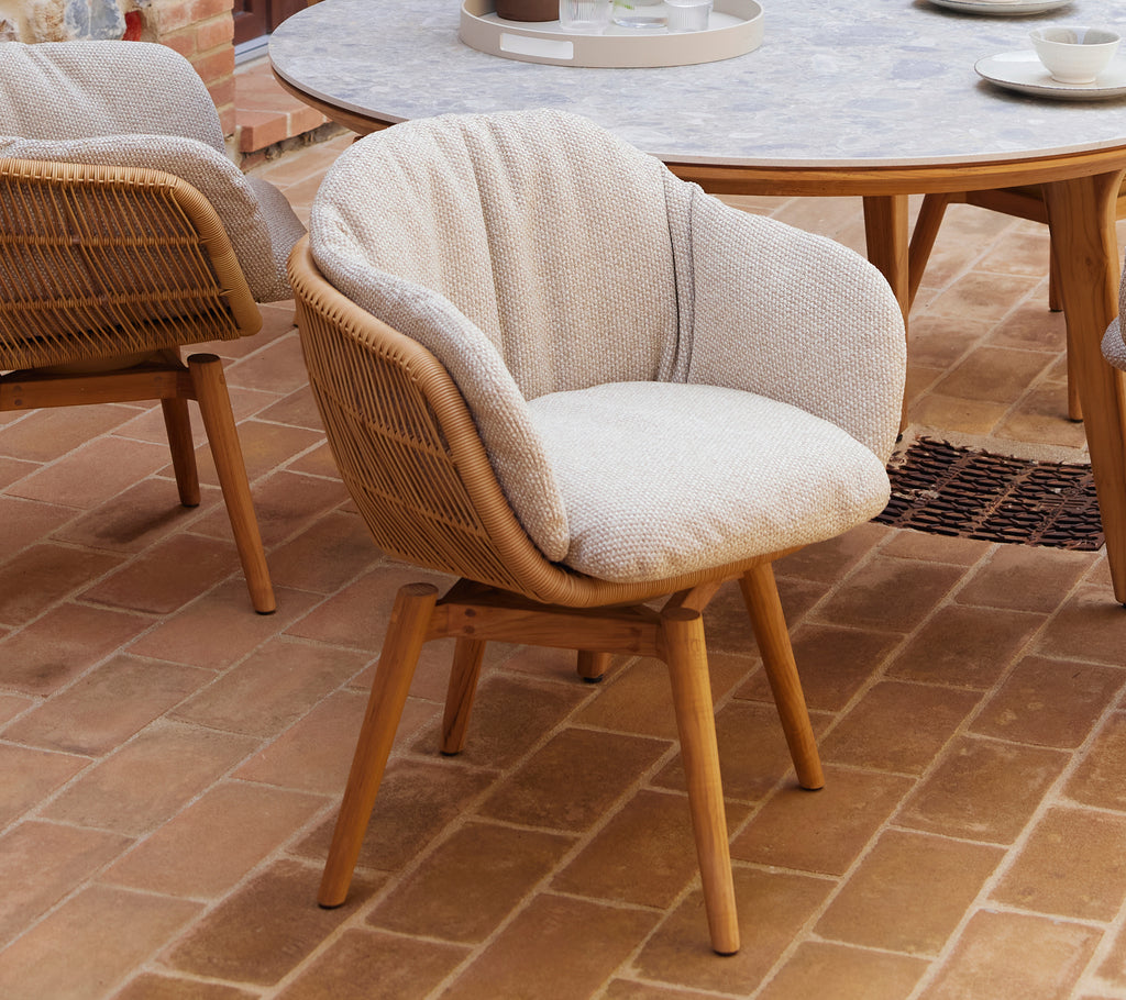 Stay chair w/teak swivel