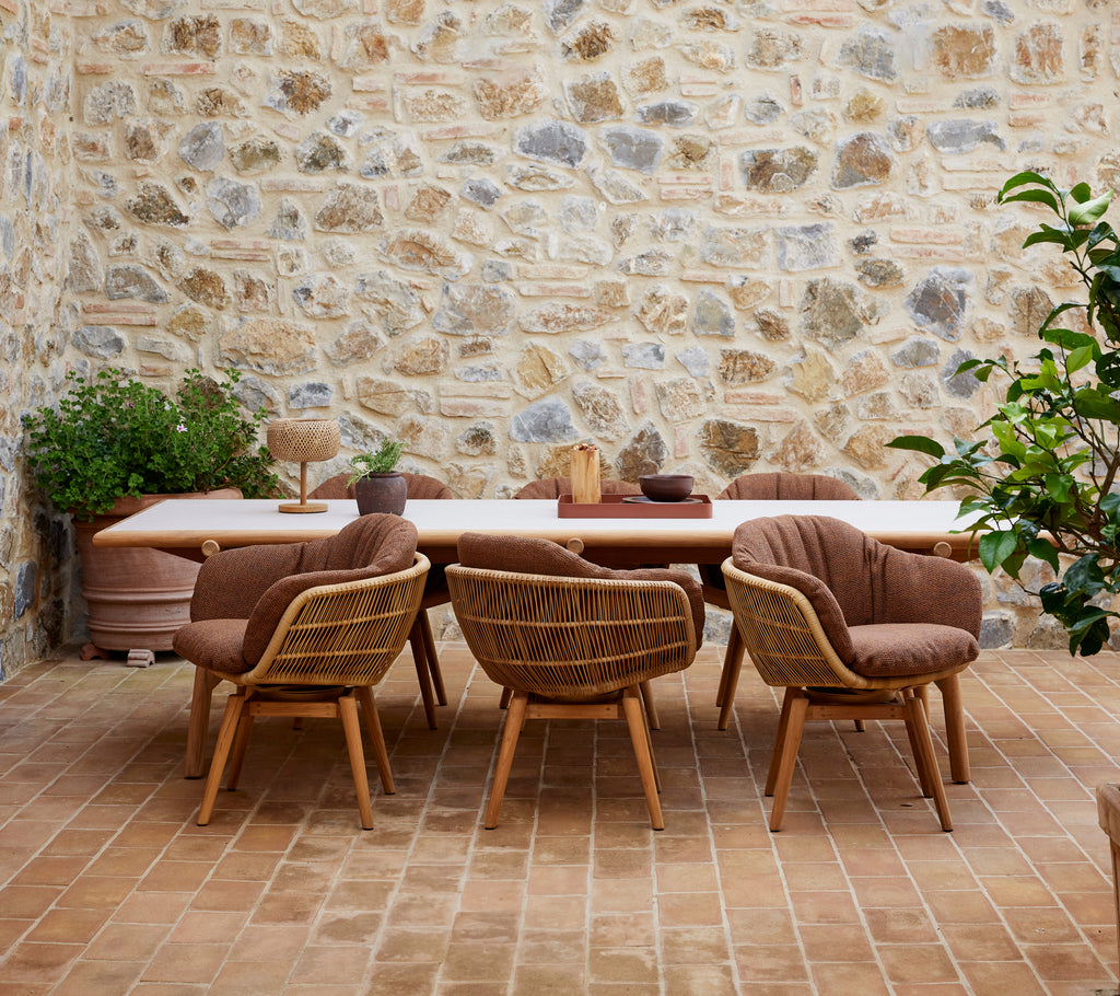 Stay chair w/teak swivel