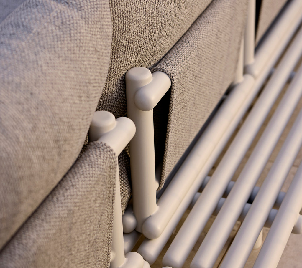 Sticks platform, sofa w/ chaise lounge